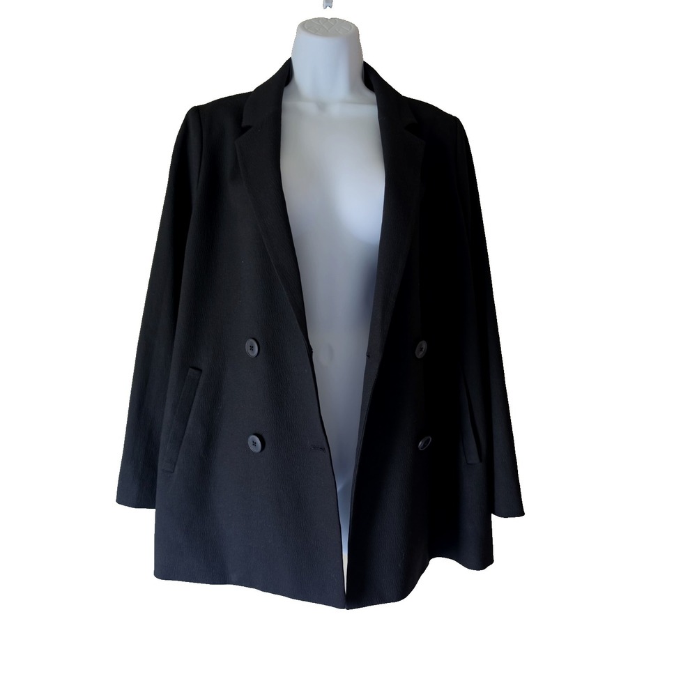 Madewell Caldwell Women's Double Breasted Oversized Black Blazer - M - Picture 8 of 12